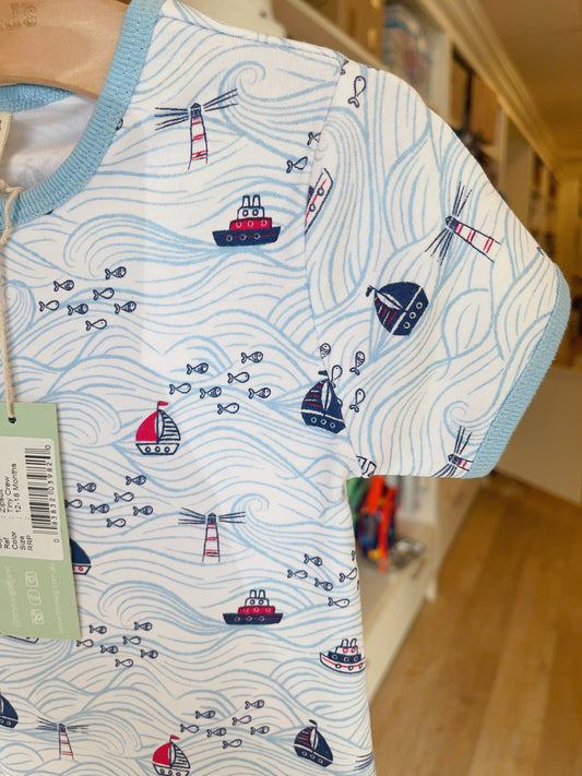 Tiny Twig organic short sleeve zipsuit-Tiny Crew - Hello Kids Baby Store