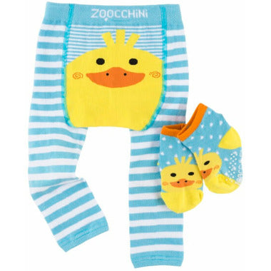 ZOOCCHINI Crawler Legging/Sock Set Puddles The Duck - Hello Kids Baby Store