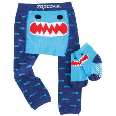 ZOOCCHINI Crawler Legging/Sock Set Sherman the Shark - Hello Kids Baby Store
