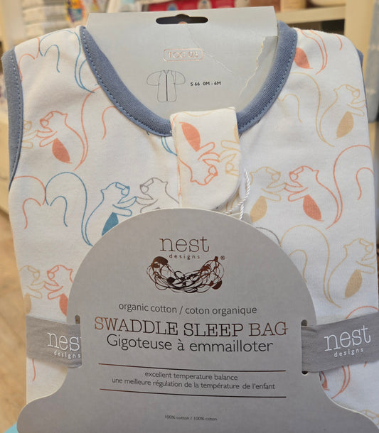 Swaddle Sleep Bag 0.5 TOG (Organic Cotton) - Spring Fling
