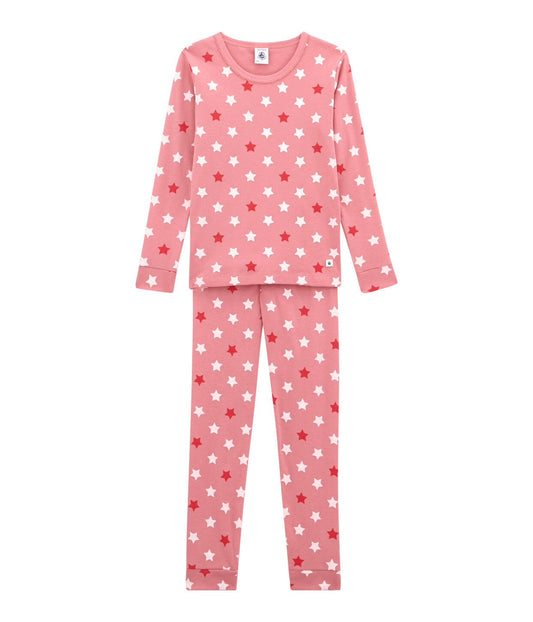 Petit Bateau Little girl's fitted pyjamas star