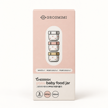 Grosmimi Cherrish PPSU Baby Food Jar 150mL (Pack of 3)