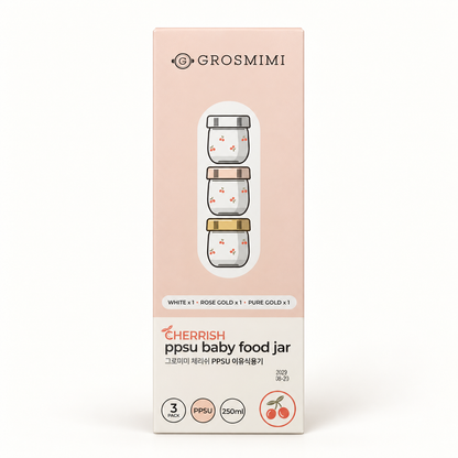 Grosmimi Cherrish PPSU Baby Food Jar 150mL (Pack of 3)