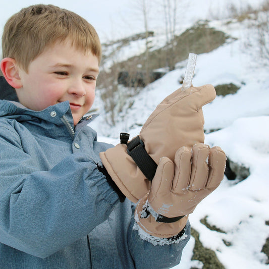 Kids Waterproof Gloves | Soft Brown