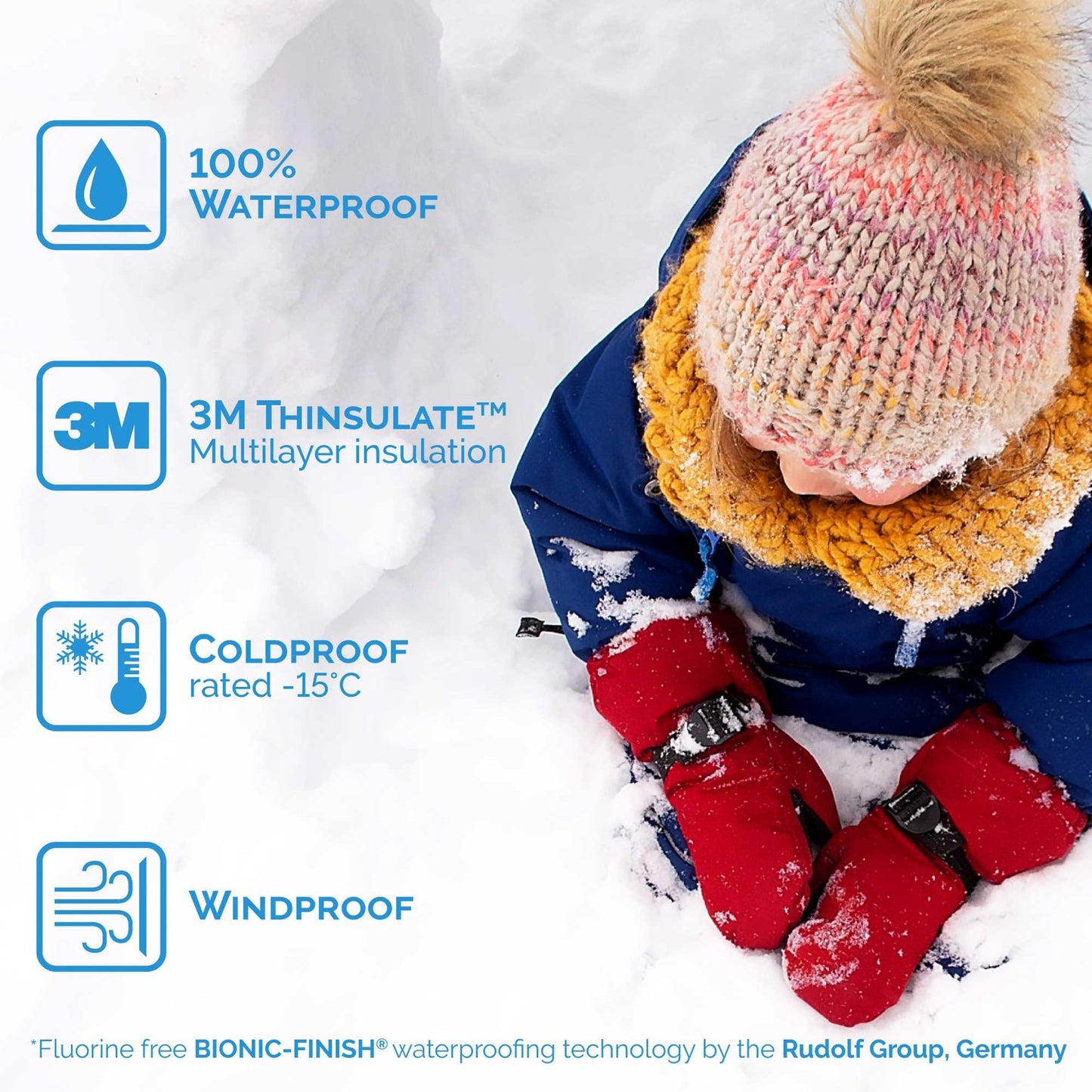 Kids Waterproof Mittens | Bear Cub