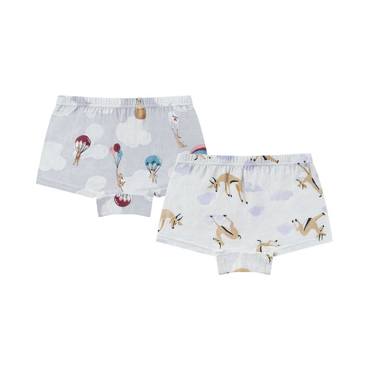 Bamboo Girls Boxer Briefs Underwear (2 Pack)