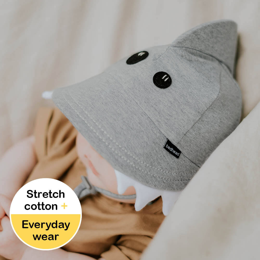 Legionnaire Flap Sun Hat - Shark - Grey Marle