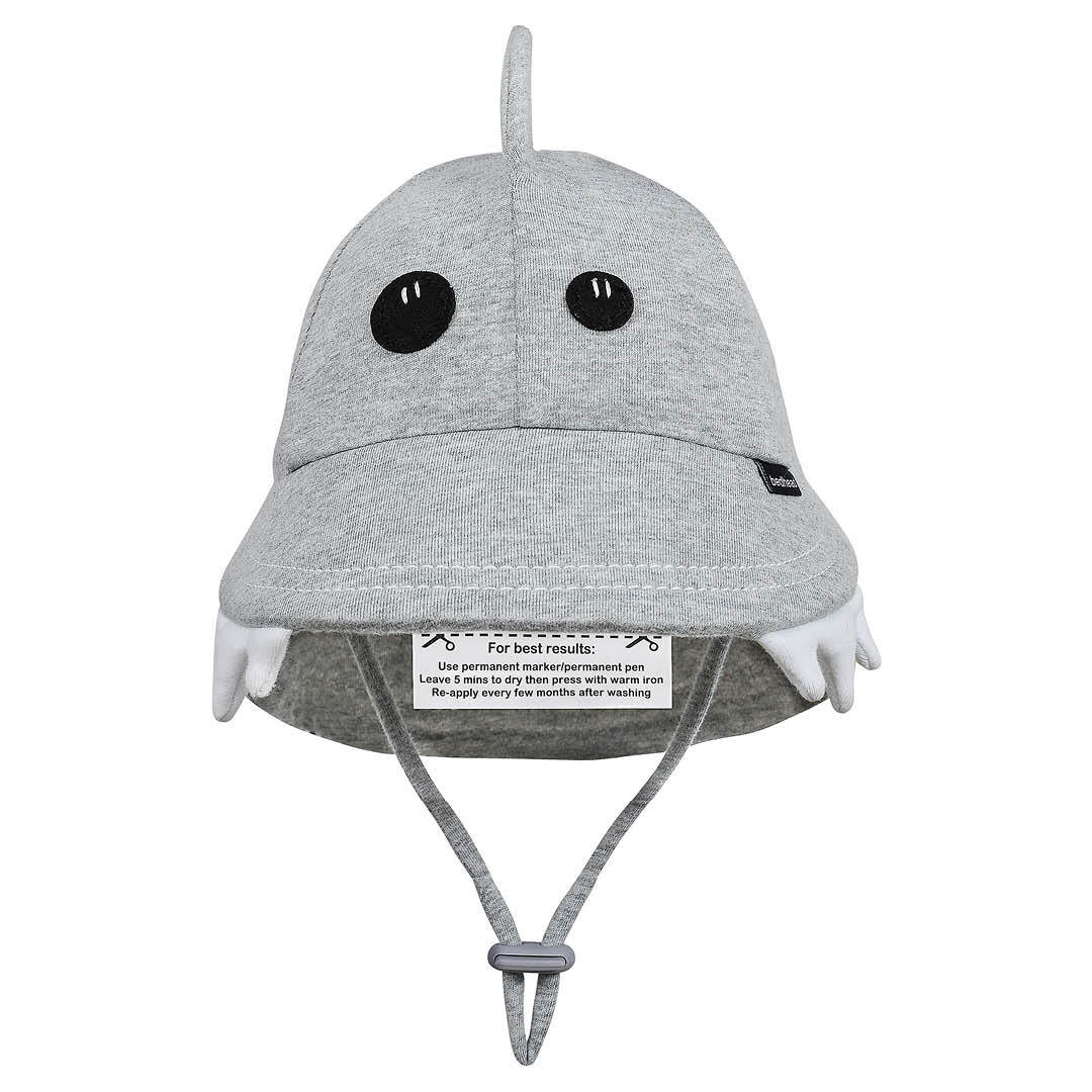 Legionnaire Flap Sun Hat - Shark - Grey Marle
