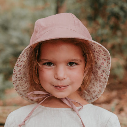 Wanderer' Panelled Bucket Sun Hat - Ruby / Rosa