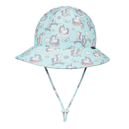 Ponytail Swim Bucket Beach Hat - Unicorn