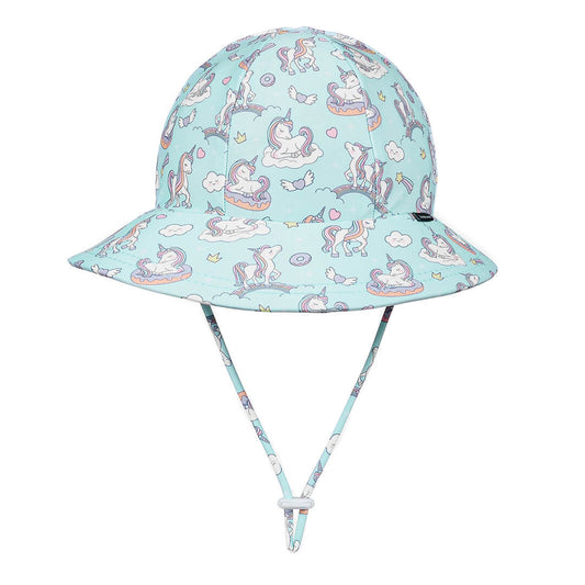 Ponytail Swim Bucket Beach Hat - Unicorn