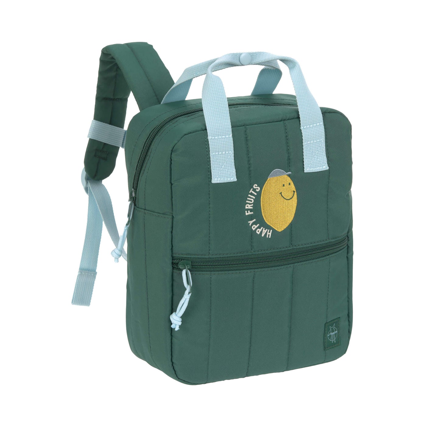 MINI SQUARE BACKPACK - LITTLE GANG, LEMON DARK GREEN