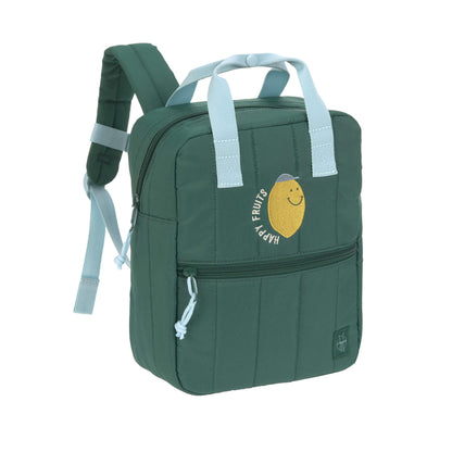 MINI SQUARE BACKPACK - LITTLE GANG, LEMON DARK GREEN