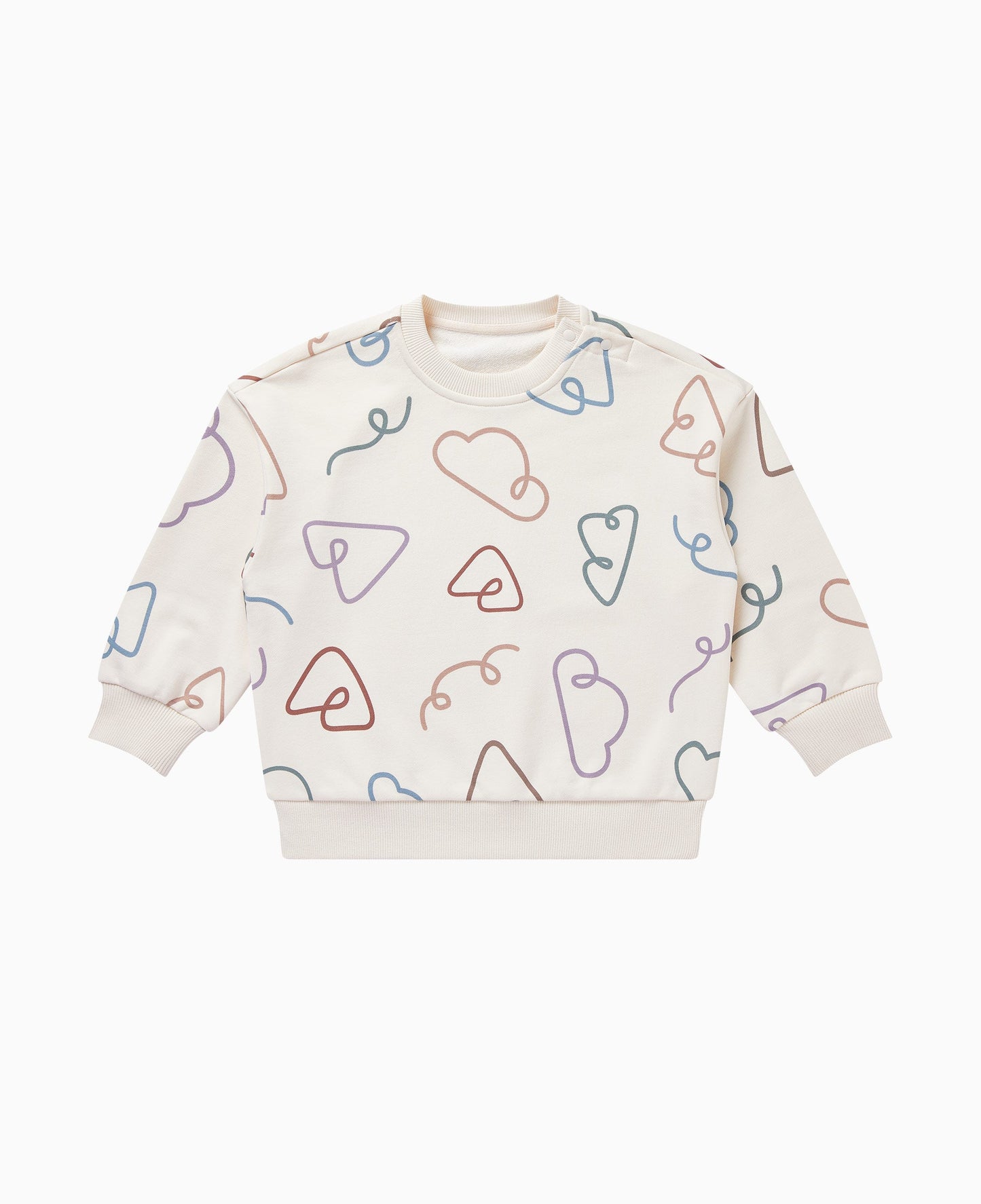 French Terry Drop Shoulder Sweatshirt - Winter Confetti