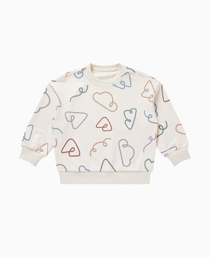 French Terry Drop Shoulder Sweatshirt - Winter Confetti