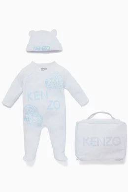 Kenzo White & Pastel Babysuit Set