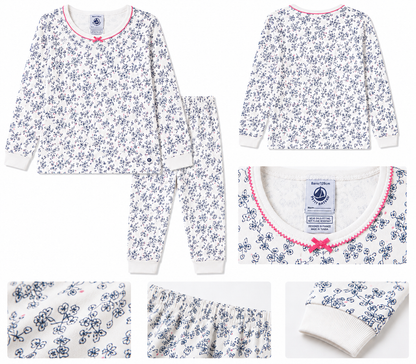 Petit Bateau Little girl's fitted pyjamas Flowers