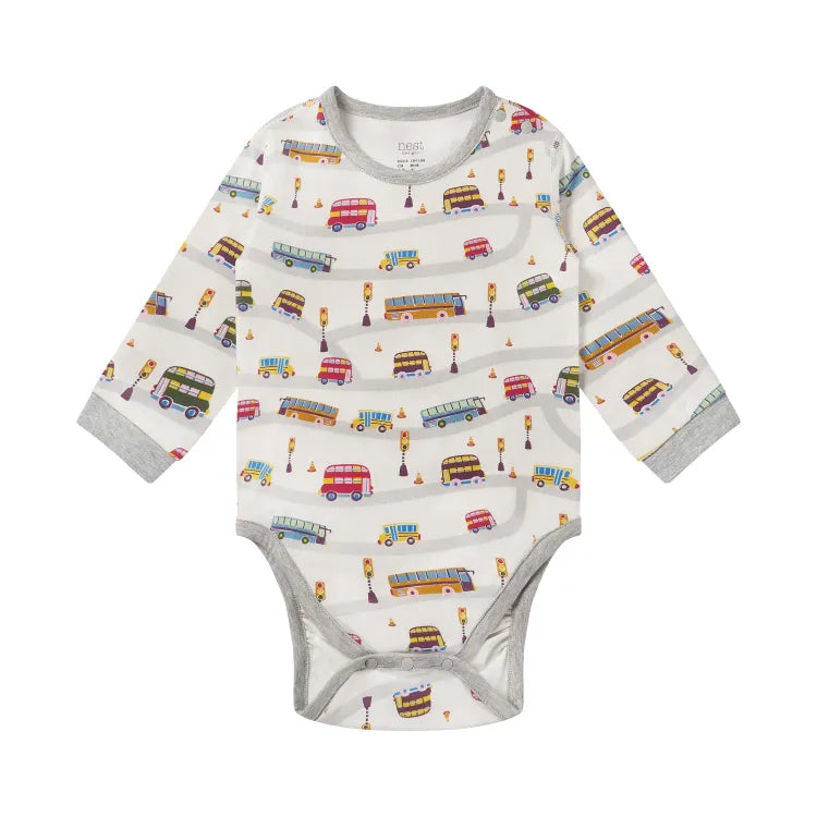 Long Sleeve Onesie – Wheels On The Bus
