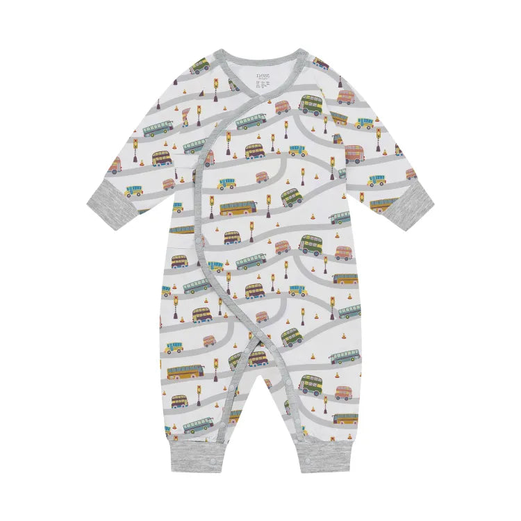 Long Sleeve Romper – Wheels On The Bus