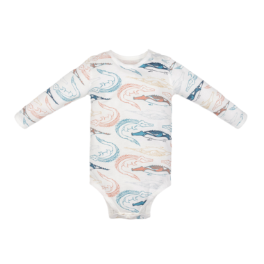 Nest Designs Organic Cotton Long Sleeve Onesie Crocodile