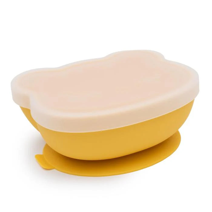 We Might Be Tiny Bear Stickie Bowl With - Lid Yellow