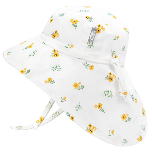 Kids Cotton Adventure Hats | Yellow Flower