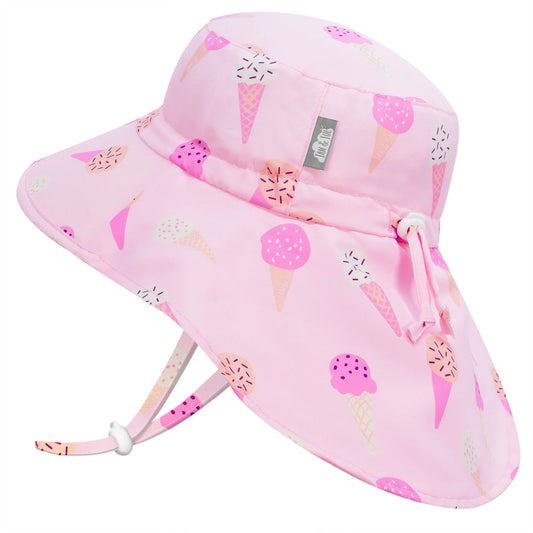 Kids Water Repellent Adventure Hats | Pink Ice Cream