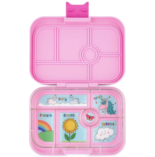 YUMBOX Original - 6 Compartment Power Pink with Unicorn Tray