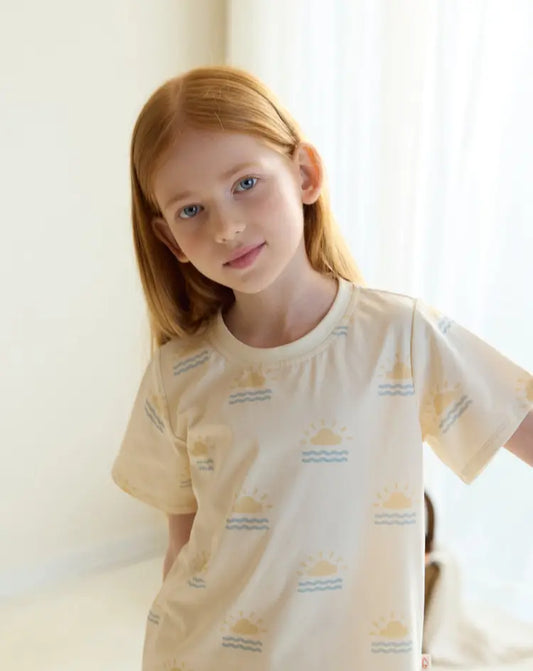 Quick Dry Cotton Short Sleeve Tee-HELLO SUNSHINE!