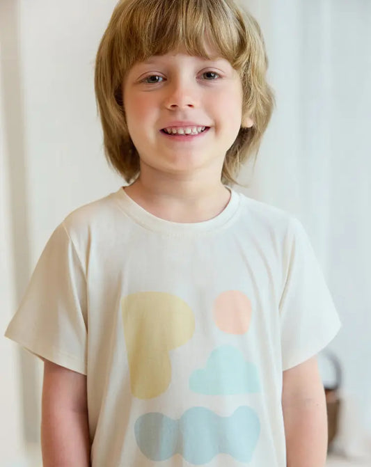 Cotton Short Sleeve Tee-Jet Stream