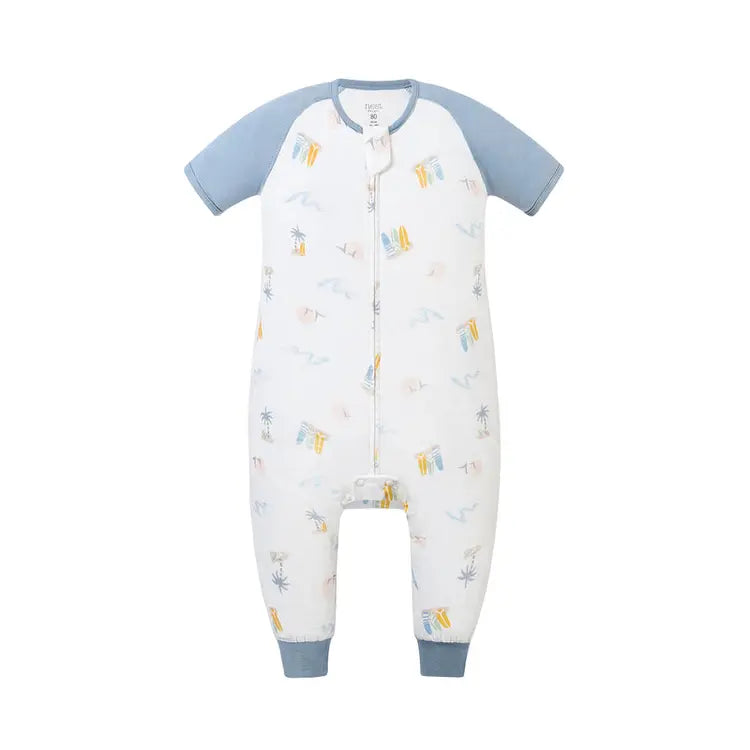 Bamboo Pima Raglan Short Sleeve Footed Sleep Bag | 0.6 TOG