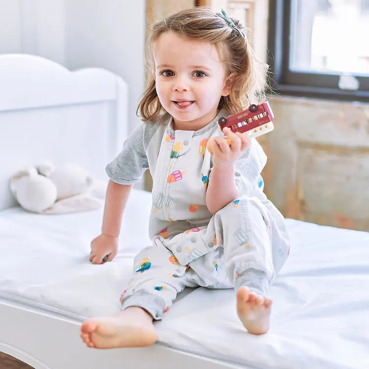 Bamboo Pima Raglan Short Sleeve Footed Sleep Bag | 0.6 TOG