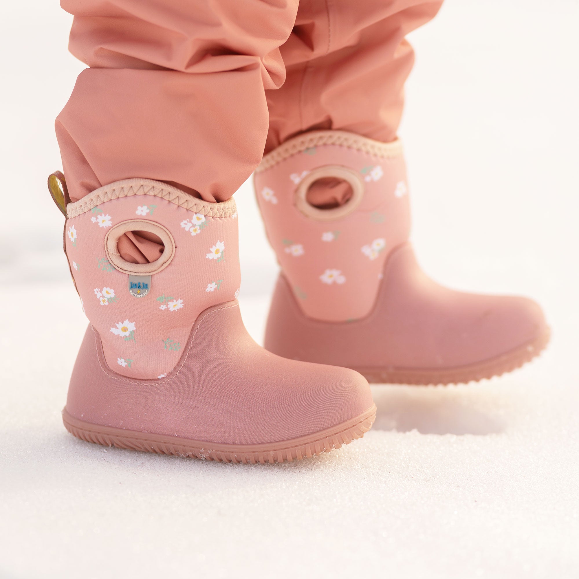 Kids Lite Waterproof Boots | Apricot Flower - Hello Kids Baby Store