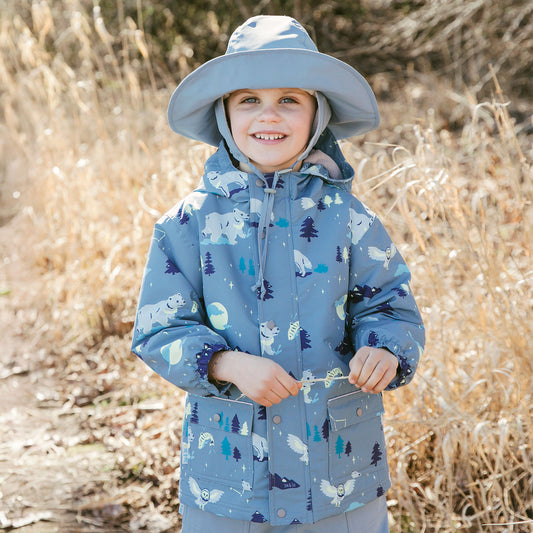 Kids Fleece Lined Rain Jackets | Wolf and Bear