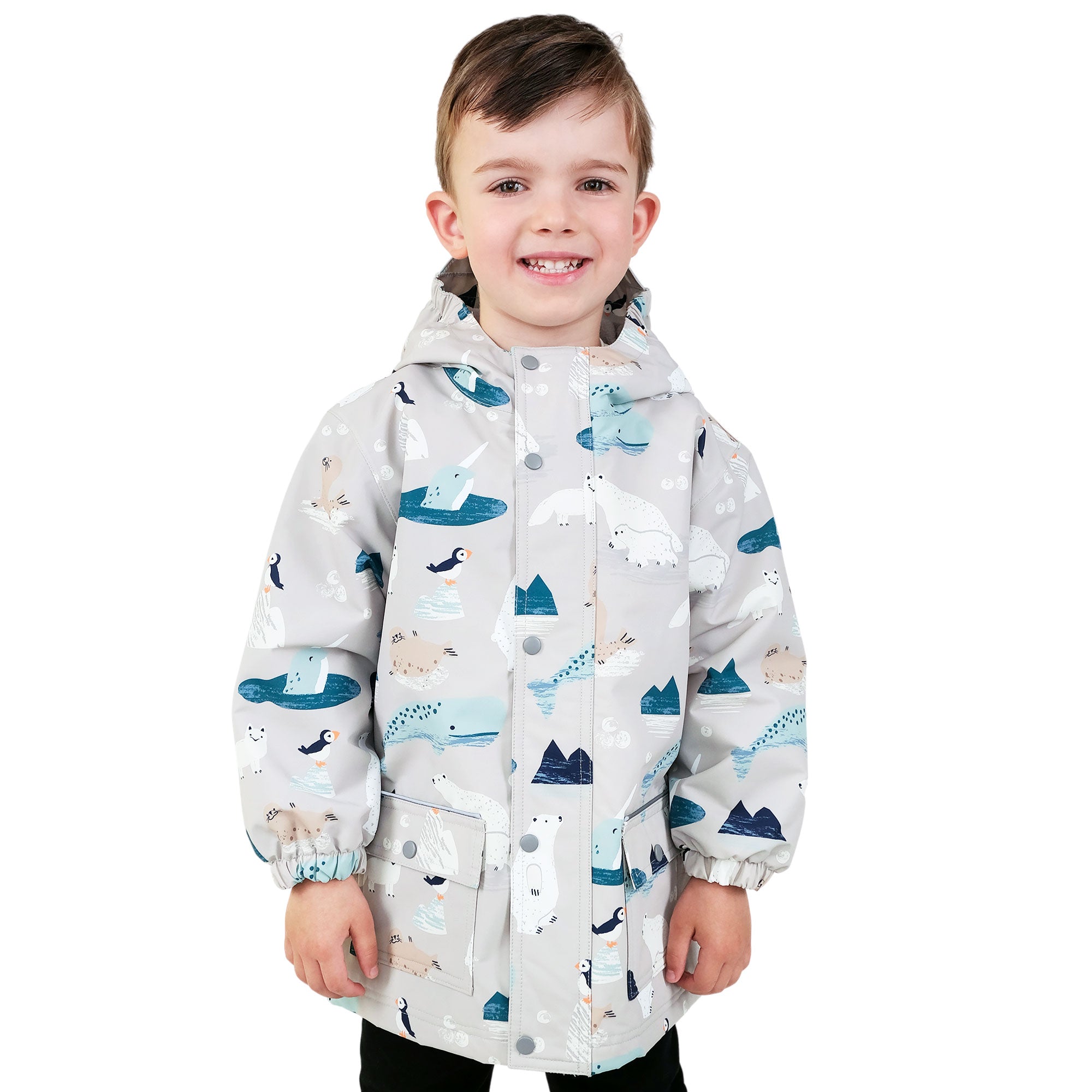 Kids Fleece Lined Rain Jackets | Polar Pals - Hello Kids Baby Store