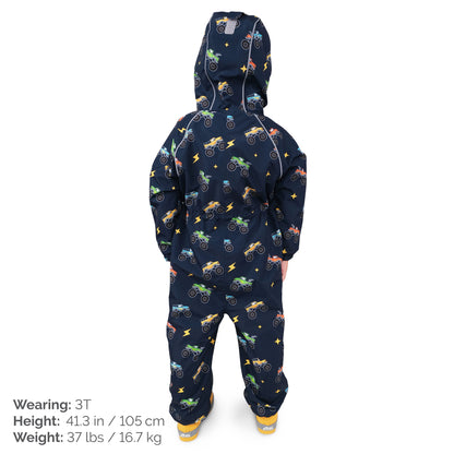 Kids Fleece Lined Rain Suits | Big Trucks