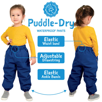 Kids Single Layer Rain Pants | Space Dinos