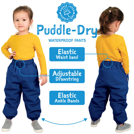Kids Single Layer Rain Pants | Soft Brown