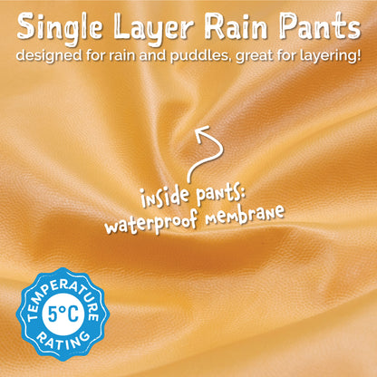 Kids Single Layer Rain Pants | Space Dinos