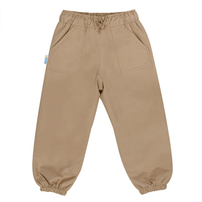 Kids Single Layer Rain Pants | Soft Brown