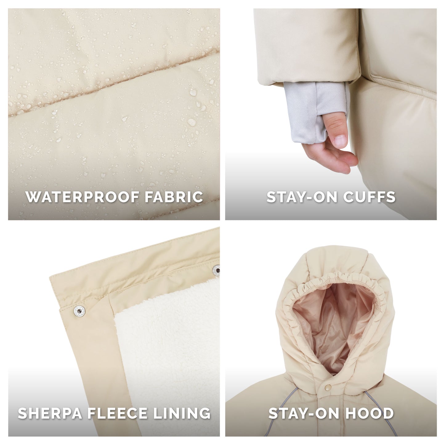 Kids Waterproof Winter Coat | Oat