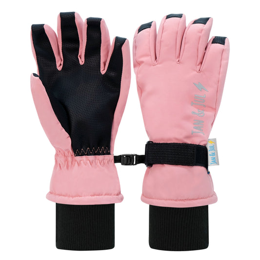 Kids Waterproof Snow Gloves | Dusty Pink