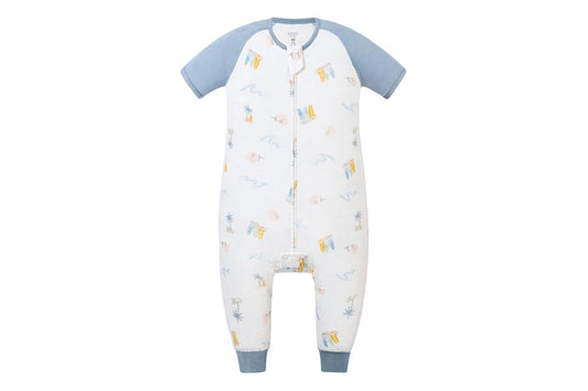 NDSS Raglan Short Sleeve Footed Sleep Bag 0.6 TOG (Bamboo Pima)