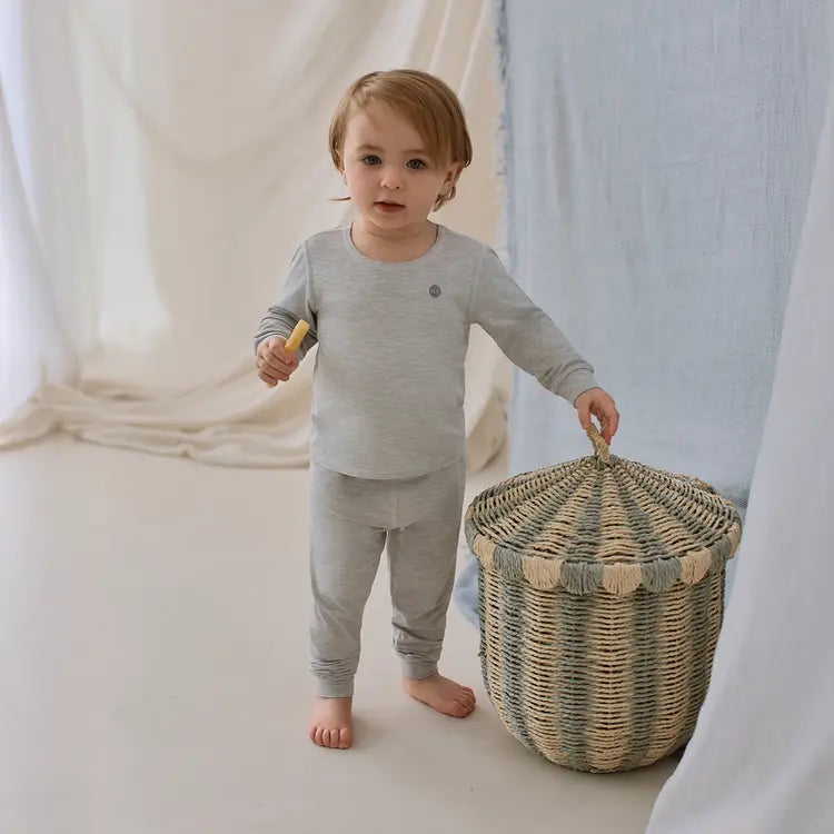 Bamboo Basics Long Sleeve Pj Set - Hello Kids Baby Store