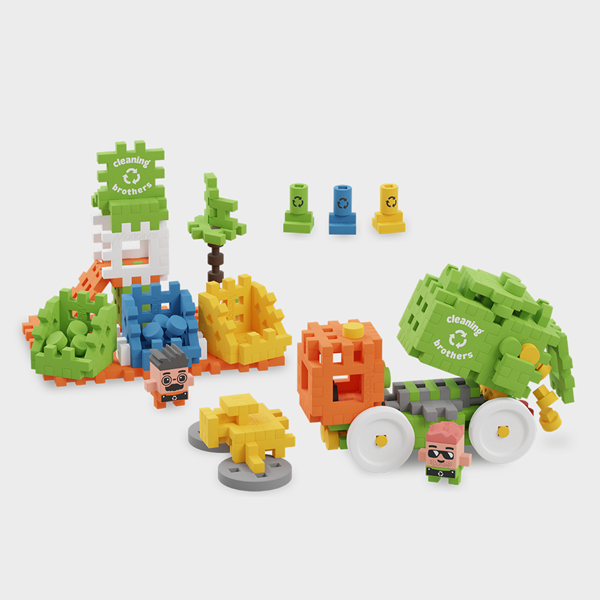 Mini Waffle - Recycling Truck 148 pcs (FR-EN)