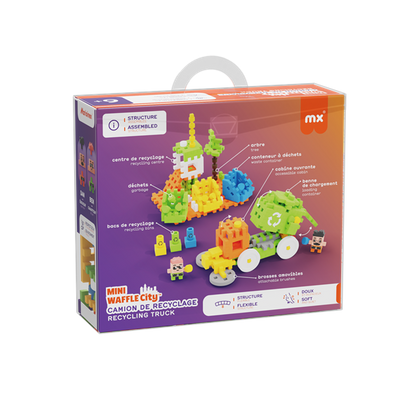 Mini Waffle - Recycling Truck 148 pcs (FR-EN)