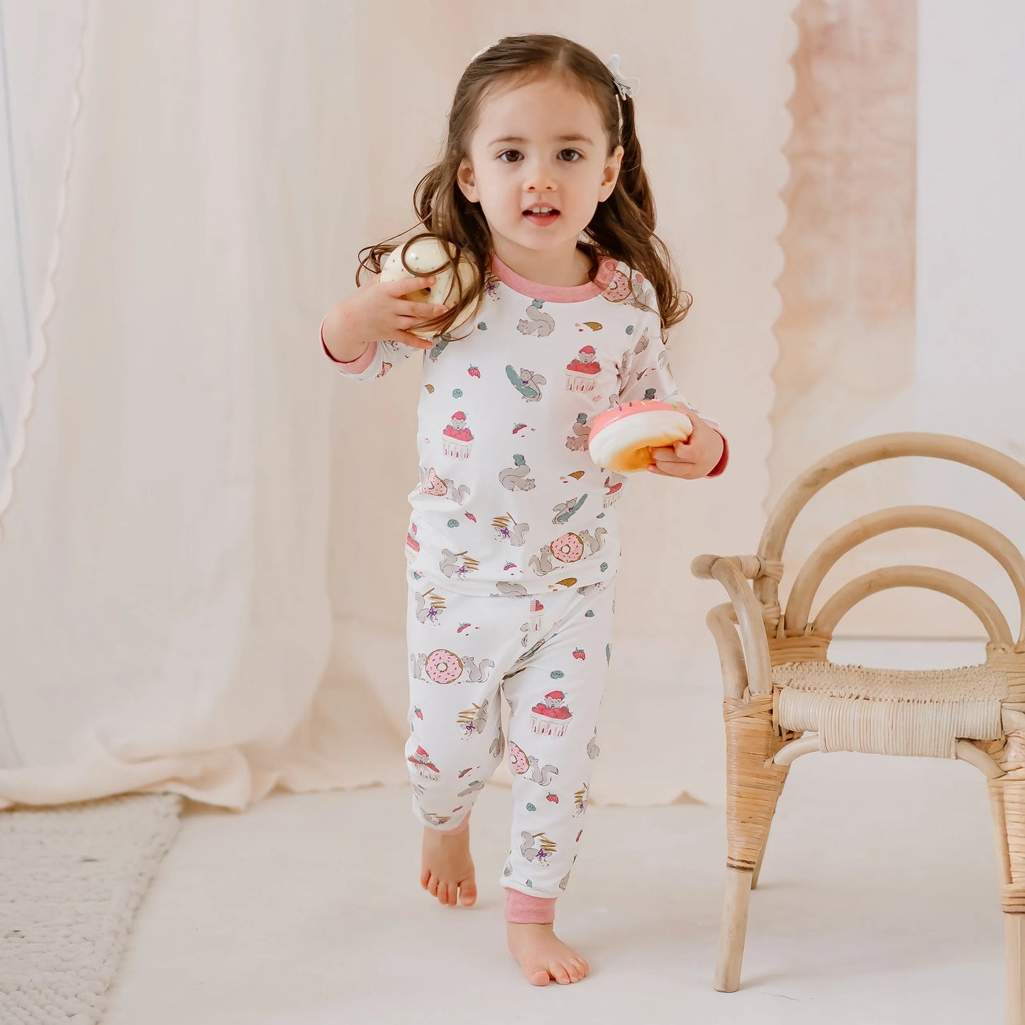 Bamboo Jersey Long Sleeve Two-Piece PJ Set Snug Fit