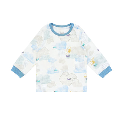 Bamboo Jersey Long Sleeve Two-Piece PJ Set Snug Fit