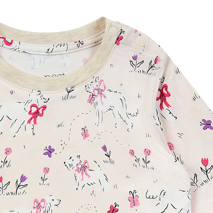 Bamboo Jersey Long Sleeve Two-Piece PJ Set Snug Fit