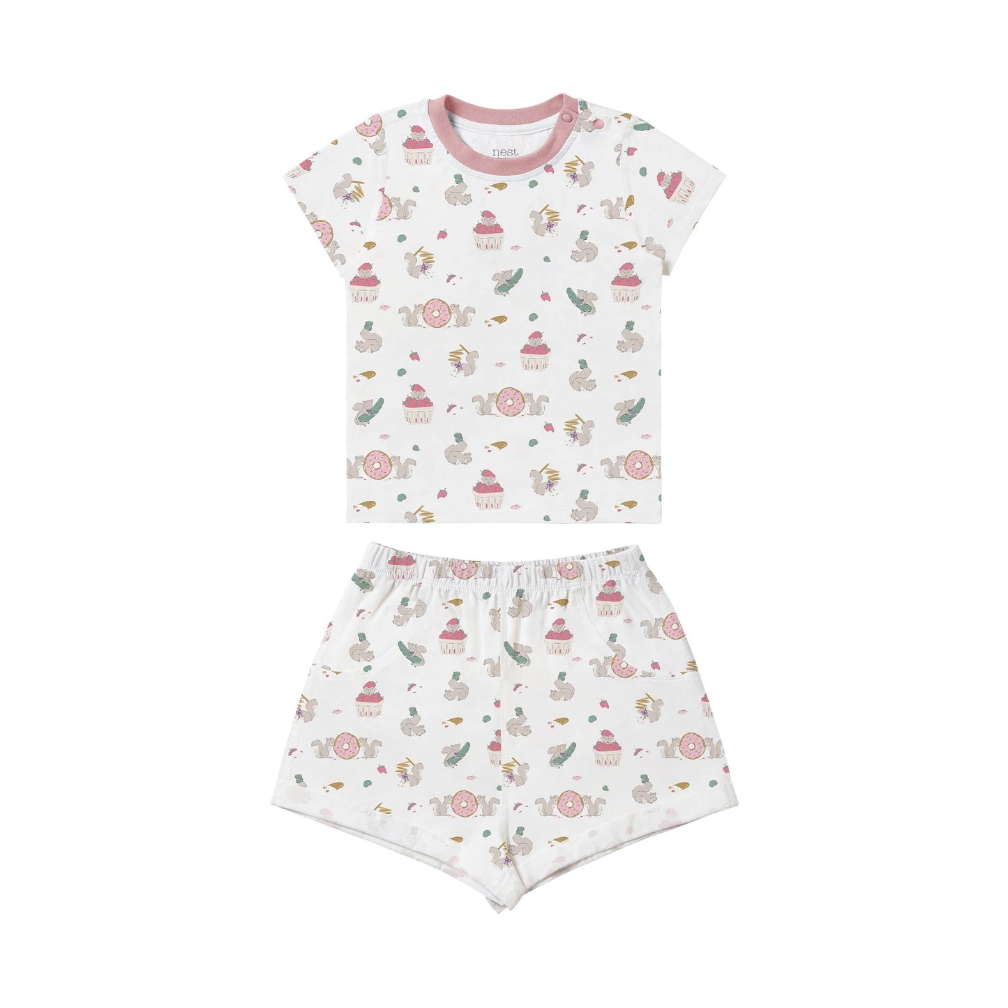 Bamboo Jersey Short Sleeve Two-Piece PJ Set